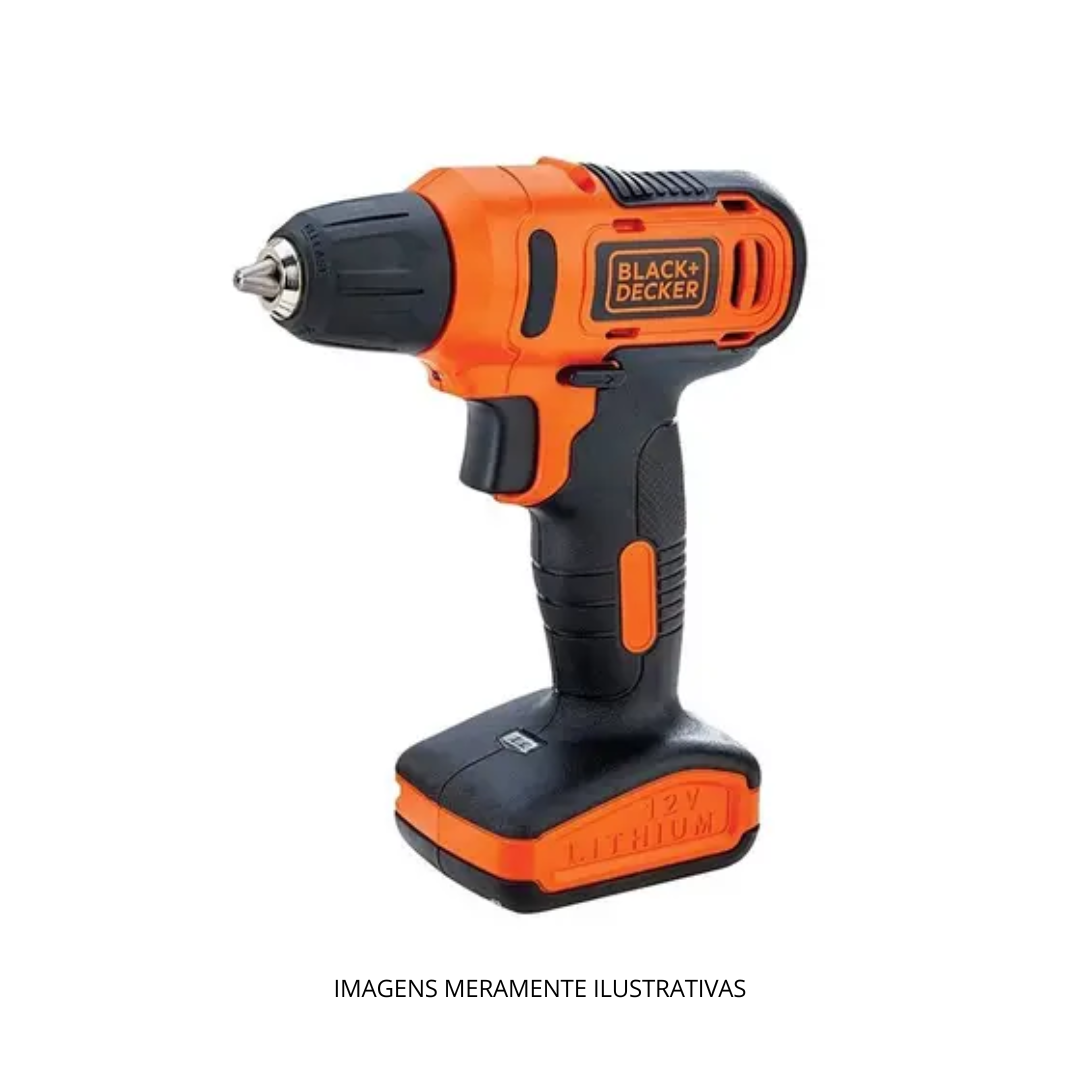 Parafusadeira Furadeira Black+Decker 12V 13 Acessórios